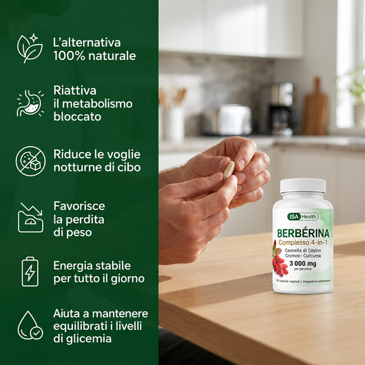 Berberina 4-in-1 | Metabolismo e Glicemia