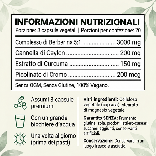 Berberina 4-in-1 | Metabolismo e Glicemia