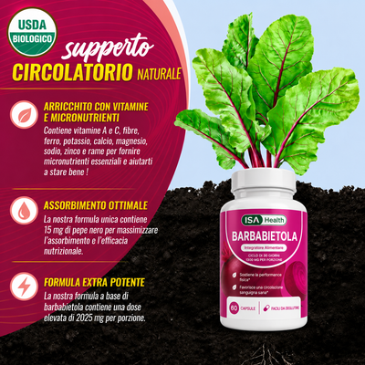 Capsule di Barbabietola | Circolazione e Salute Cardiovascolare