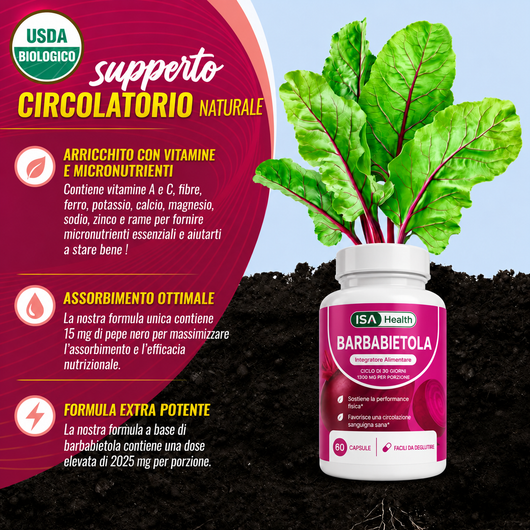Capsule di Barbabietola | Circolazione e Salute Cardiovascolare
