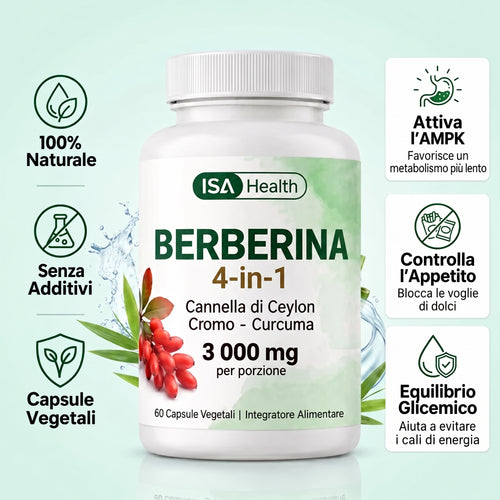 Berberina 4-in-1 | Metabolismo e Glicemia