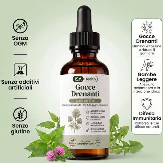 Gocce Drenanti | Formula Anticellulite e Gambe Leggere