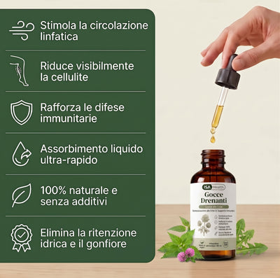 Gocce Drenanti | Formula Anticellulite e Gambe Leggere