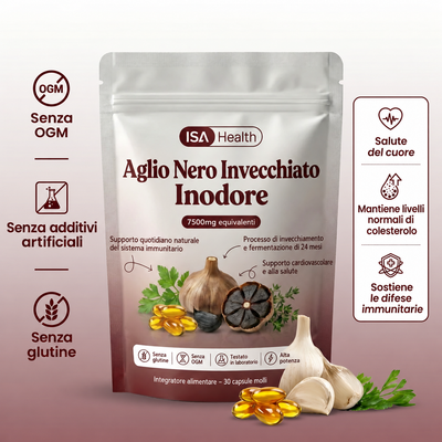 Estratto di aglio invecchiato inodore | Capsule da 7.500 mg