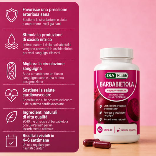 Capsule di Barbabietola | Circolazione e Salute Cardiovascolare