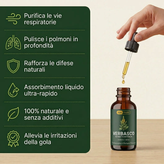 Estratto Puro di Verbasco | Formula Detox Polmonare
